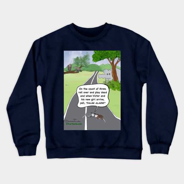 ‘Possum Pranks Crewneck Sweatshirt by Enormously Funny Cartoons